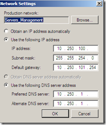 Veeam Virtual Lab production network