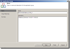 Veeam SureBackup Application group