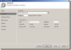 Veeam SureBackup Job settings virtual lab