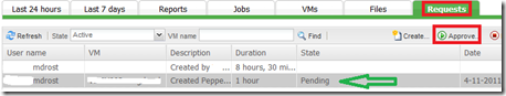  Veeam Backup enterprise manager approve section