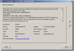 Event 10016 DistributedCOM Quest ActiveRoles